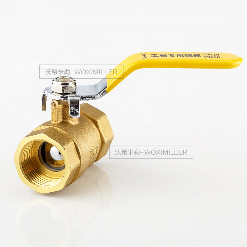 Manual long handle brass ball valve two-piece double inner wire ball valve flow control copper valve Miller source factory
