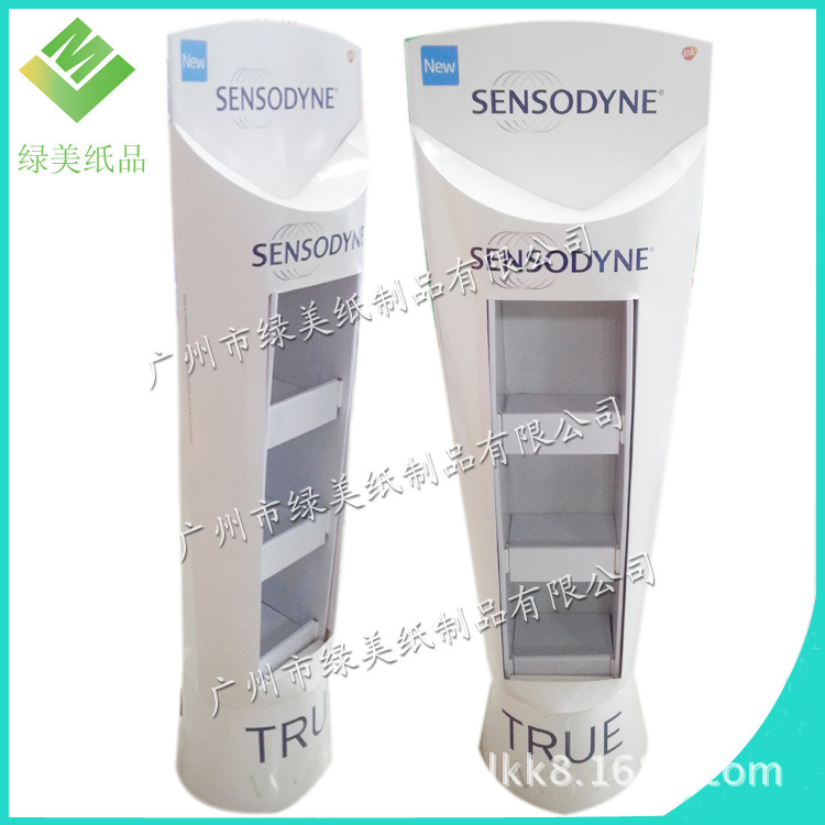 纸货架展示架 护肤品纸陈列架 造型纸促销架 化妆品纸展示架