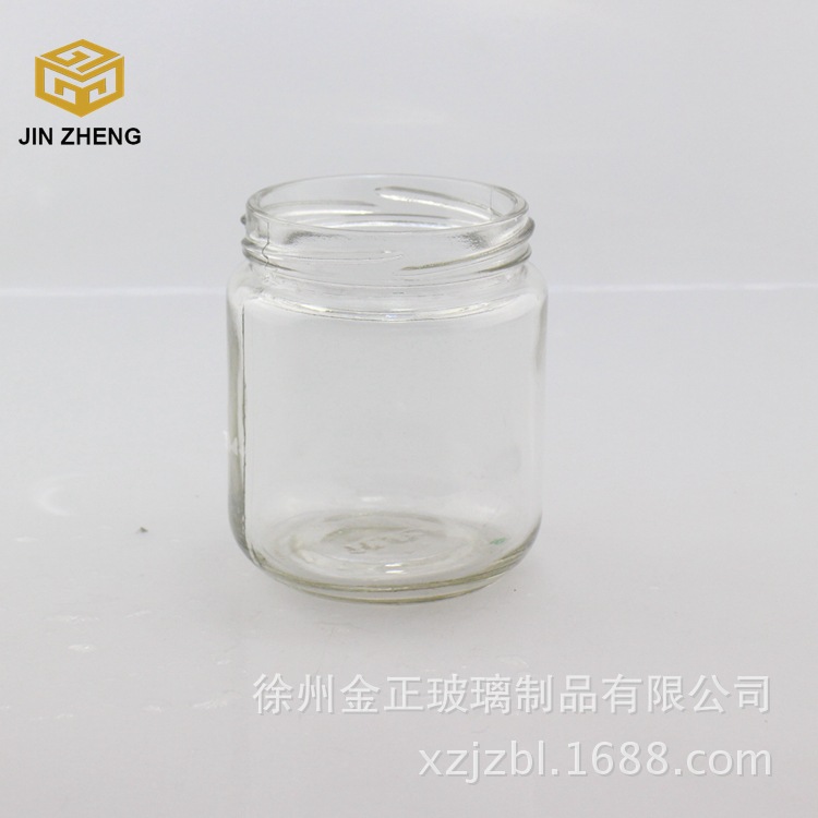 批发250ml酱菜/ 腐乳/辣椒酱/罐头密封带盖圆形玻璃瓶