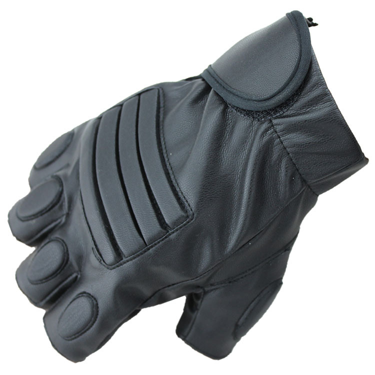 high quality PU Simulation Paper Hemidactyly glove Outdoor sport Riding gloves Creative models