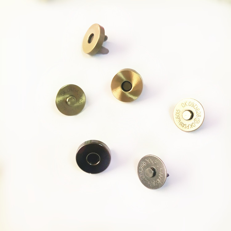 箱包配件 14mm细磁钮 磁钮配件  铜壳