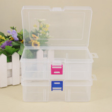 长方形透明塑料空盒收纳整理储物盒样品整理包装盒五金工具渔具盒