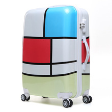 2019 kem nhiều màu xe đẩy trường hợp hipster nam và nữ vali phổ biến bánh xe hành lý hộp 20 inch 24 inch Vali nóng
