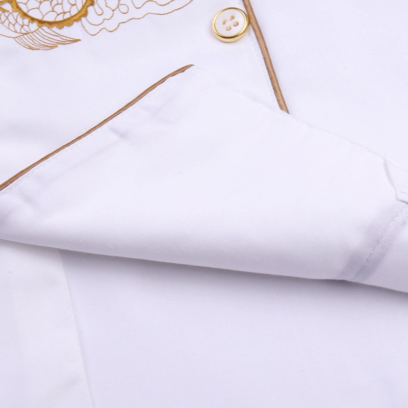 酒店厨师服夏季短袖 食堂厨师服装 厨房工作服厂家直销可印字