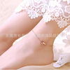 Ankle bracelet stainless steel, golden fashionable accessory, Korean style, 18 carat, pink gold