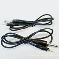 麦克插头转接线连接线 6.35MM对3.5MM单声道对录线 公对公音频线