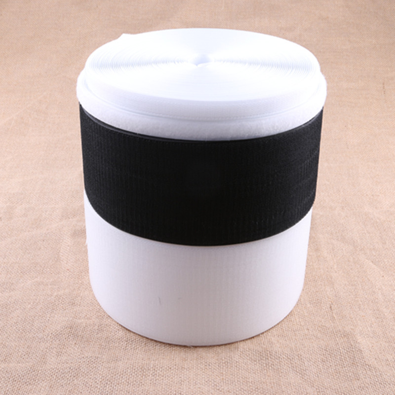 25mm尼龙混纺魔术贴刺毛雌雄扣子母扣彩色魔术贴黑白箱包鞋帽雨伞