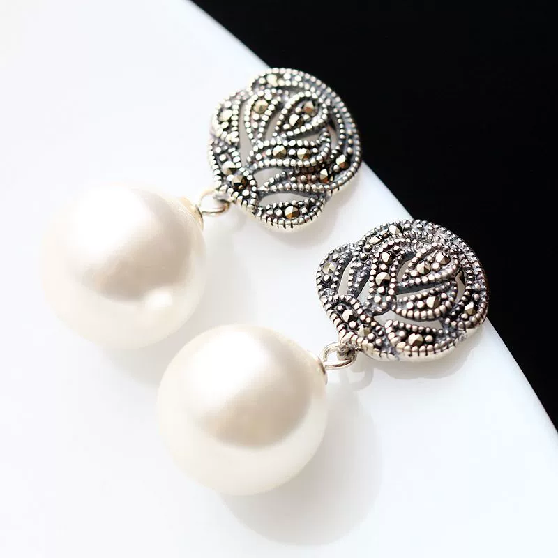 Hypoallergenic retro earrings, wholesale, silver 925 sample