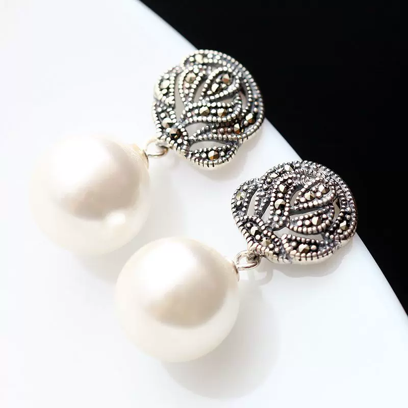 Hypoallergenic retro earrings, wholesale, silver 925 sample