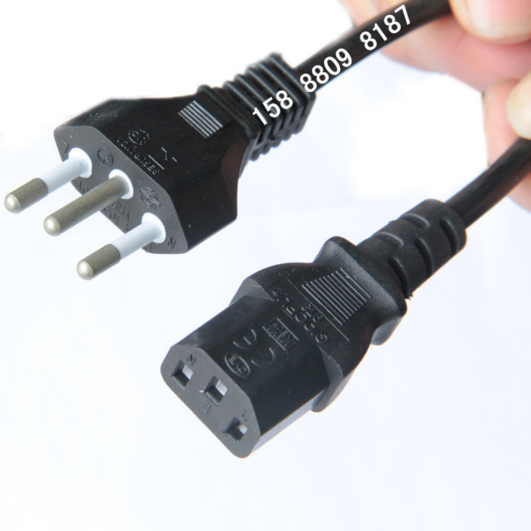 供应巴西电源线插头 巴西三插ac电源线 巴西电源线 品字尾电源线