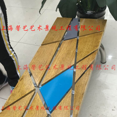 商场美陈景观休息区座椅广场公共休闲椅创意商场美陈凳子几何造型|ru