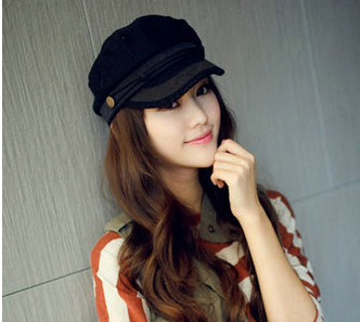 Factory Direct Sale M93 Four Seasons New Cotton Navy Hat Captain Hat Embroidered Lace Student Hat Grey Black