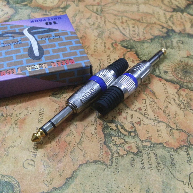 6.5立体声焊接头 话筒插头 6.35双声道 调音台插头 焊接镀金插头