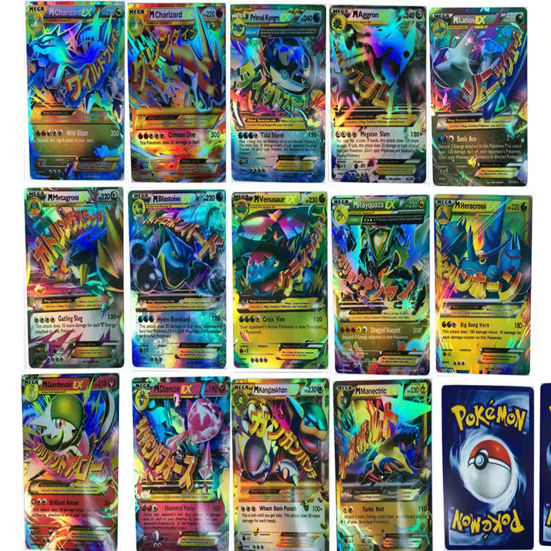 Details About 18pcs Pokemon Ex Card All Mega Holo Flash Trading Cards Charizard Venusaur Gift