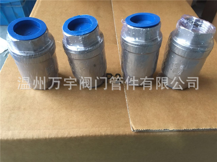 厂家供应丝扣止回阀立式止回阀 不锈钢止回阀 H12W-16P弹簧止回阀