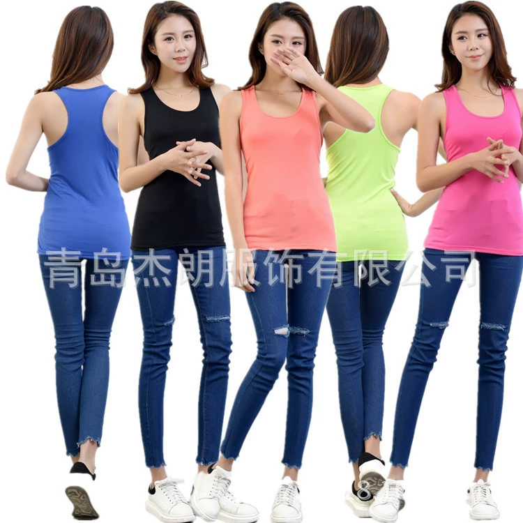 Жилет, Женская майка из модала, Женская Базовая рубашка с I-образным U-образным принтом, маленький жилет, майка Плюс Толстая основа