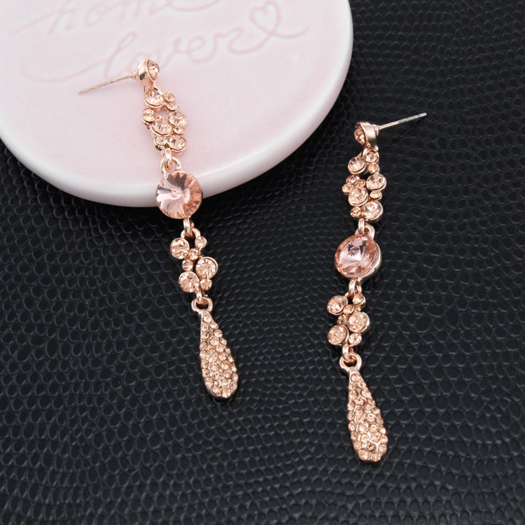 Imitated crystalCZ Korea Geometric earring  black  Fashion Jewelry NHAS0591blackpicture8
