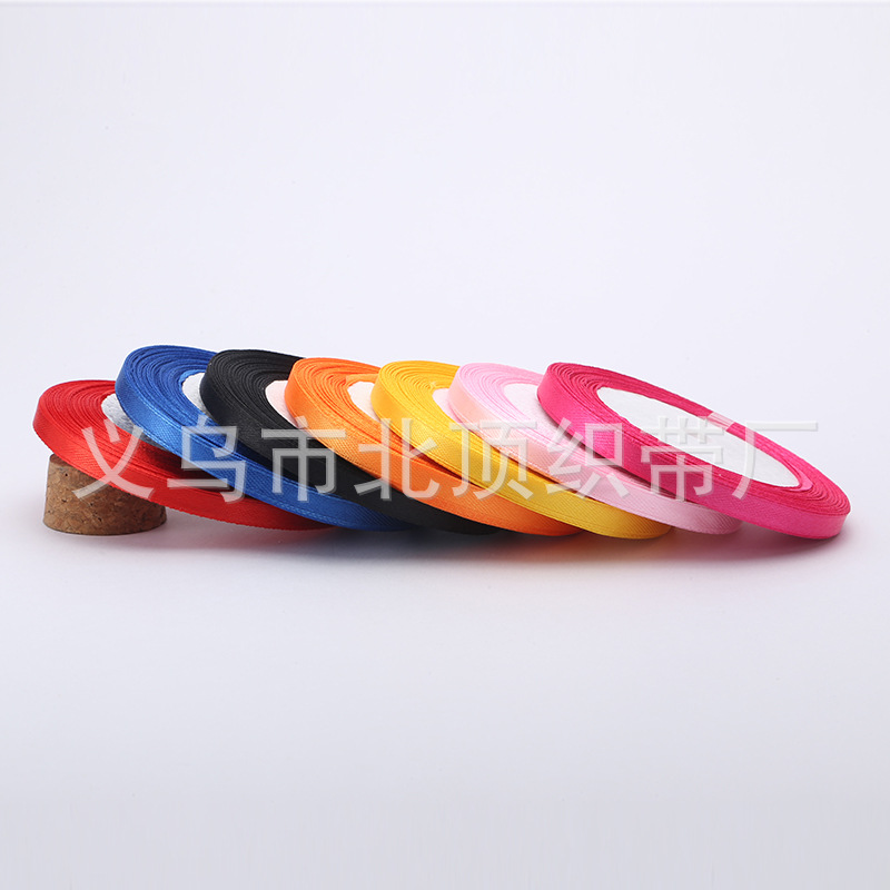 Cinta al por mayor 0,6 CM cinta floral caja de regalo cinta de embalaje accesorios de ropa cinta de boda cinta de regalo para hornear