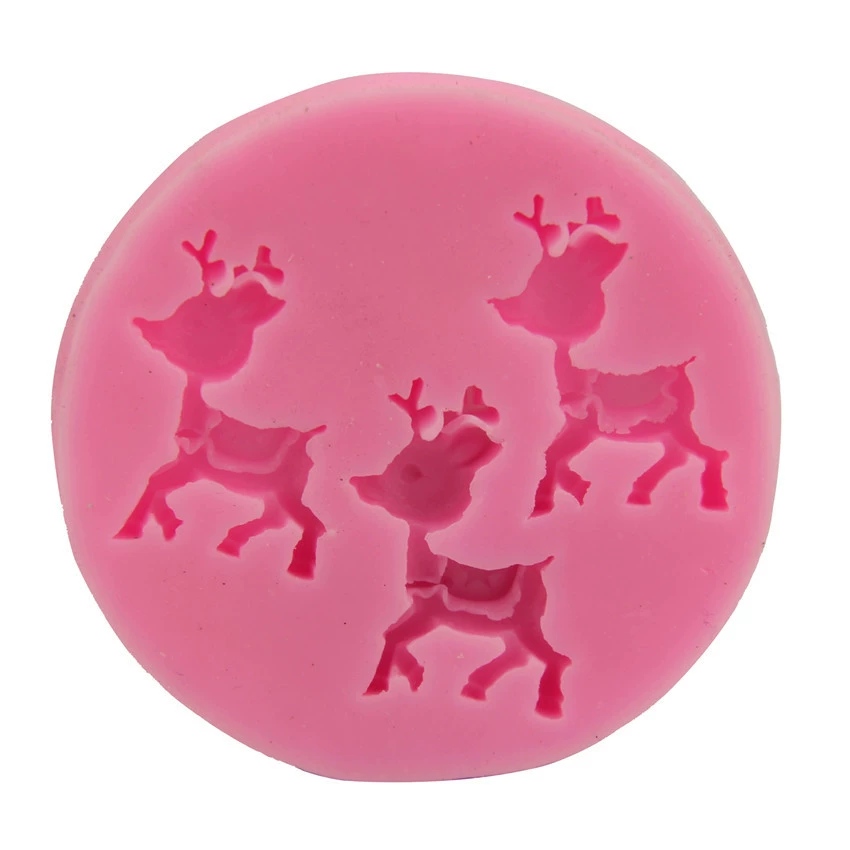 Заводская цена 4Little Plotement Deer Cake форма силиконовая мастика для выпечки шоколадная форма H1782 яйцо