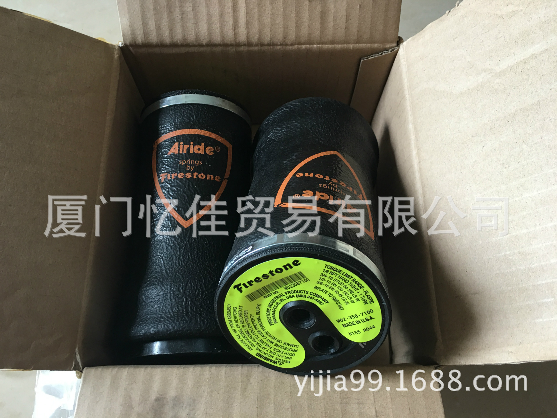 FIRESTONE空气弹簧 W02-358-7100气动驱动器 气动隔振器 橡胶气囊