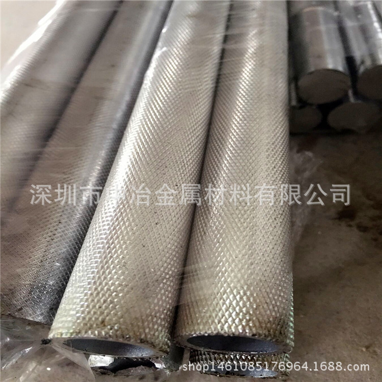 直销6063工业铝管 小口径直纹滚花铝管 空心铝圆管