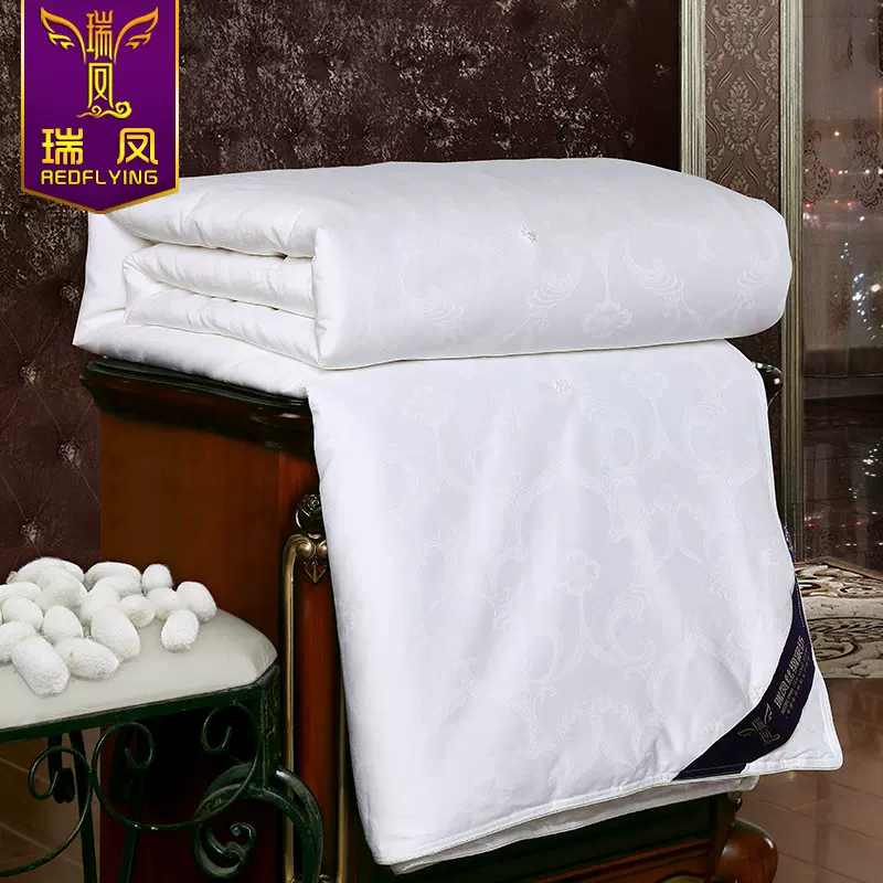 瑞凤正品厂家直销蚕丝被100桑蚕丝被全棉冬被子母被四季被芯批发