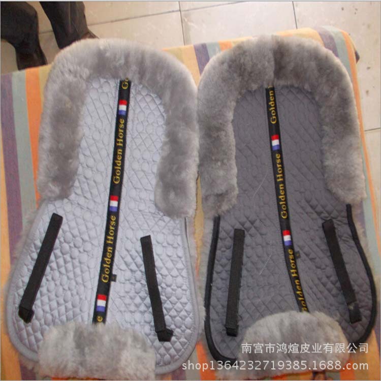 厂家批发 澳洲纯羊毛西式马鞍垫 马术用品  马护具加工定制