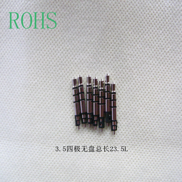 批发DC3.5四极耳机插头 四级音频线接头 4节插针 无盘耳机公头