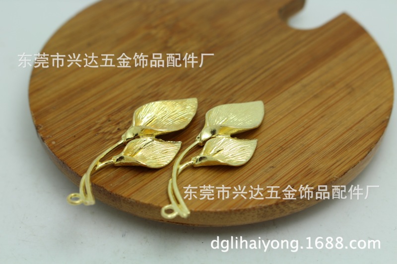 DIY cast copper jewelry accessories 39 * 16MM hanging KC gold/silver Calla Lily pendant pendant valet electroplating various colors