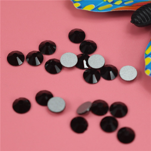 Rhinestones black flat bottom diamond DIY Nail accessories glass hot drill