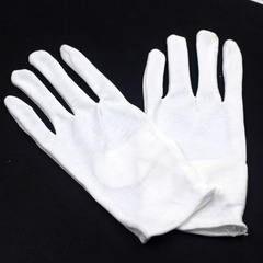 Small Zitan Bead Bracelet for Playing and Appreciating, Jewelry Craftsmanship White Thick Cotton Gloves