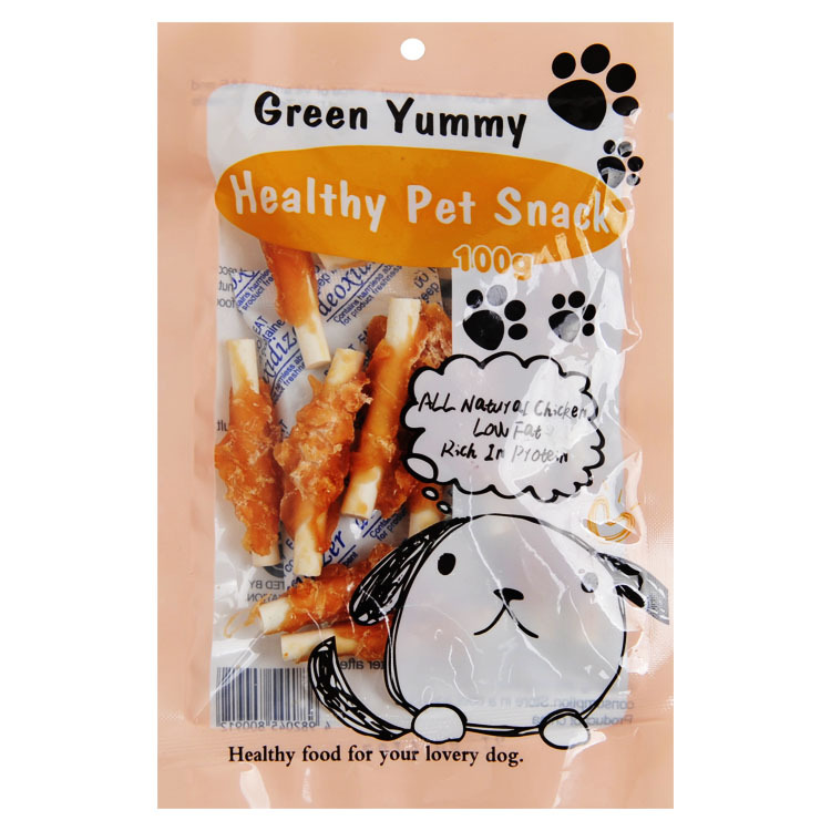 メーカー直販のyummyペットスナック鶏肉はカルシウム棒犬の歯磨き棒を巻いて爆発します。