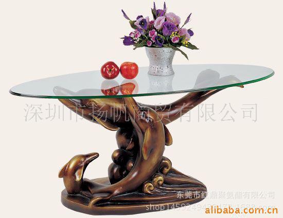 069东莞厂家聚氨酯雕花茶几桌AB组合料发泡PU黑白料