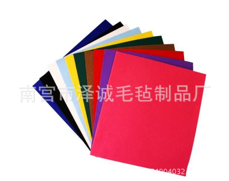 彩色化纤毛毡布 保温毛毡包布 羊毛毡布批发 厚均可定制