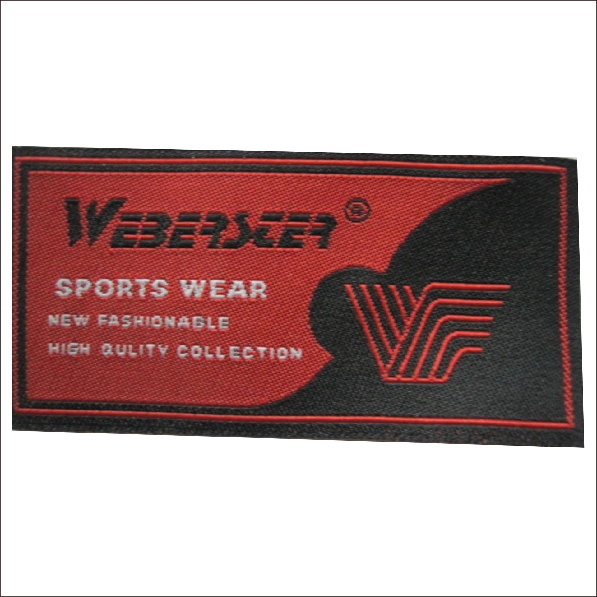 高密度双经字相清晰质地勾边木梭机标商标织标织唛绣标din做包邮