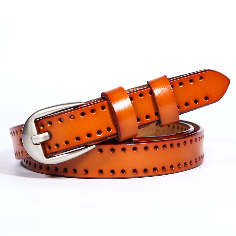 Manufactor Direct selling Guangzhou genuine leather Belt Ladies originality Hollow belt Versatile lady