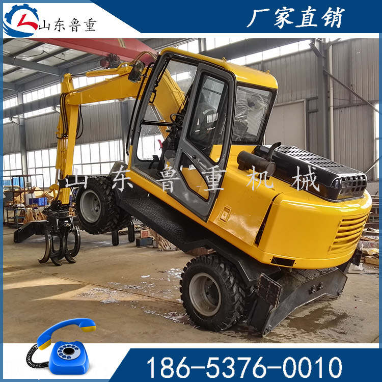 90抓木机 轮式夹木机360度旋转抓木机 蔗木拾装机