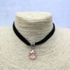 Japanese retro crystal pendant heart-shaped heart shaped, necklace, choker, European style