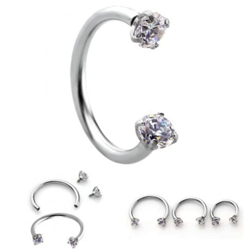 16G labret stud size and finish detail
