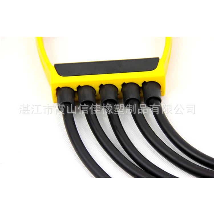 厂家供应 高强度塑料手柄拉力器 5管拉力器 可拆卸扩胸健身器