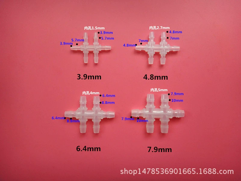 Пластиковый шестиходовой пластиковый соединитель для шланга, многоходовой соединитель для пагоды, устойчивый к коррозии микроразъем для инструментов