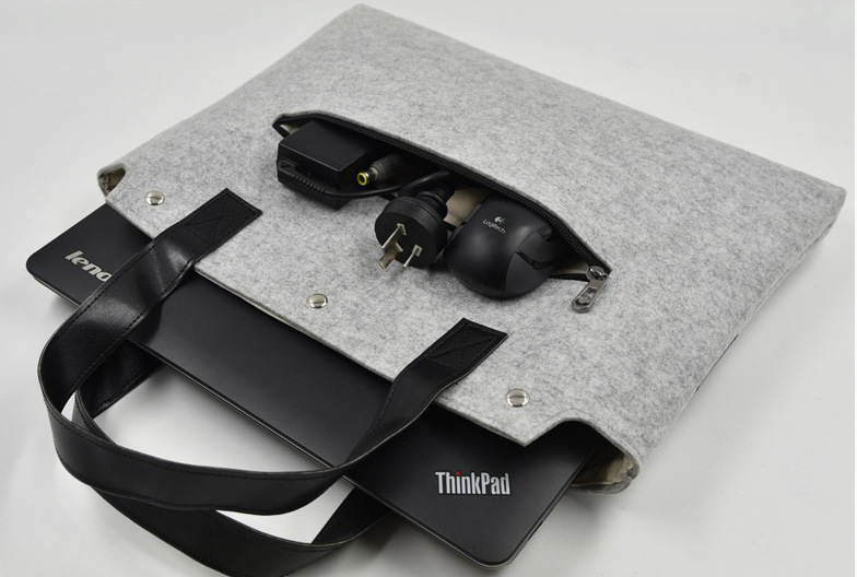 定作生产时尚外贸多功能毛毡电脑背包斜挎手提包