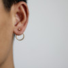 Accessory, minimalistic metal earrings, European style