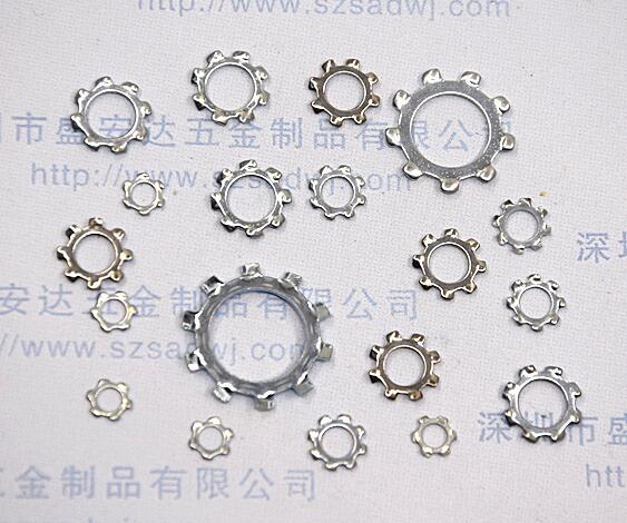 现货供应 不锈钢带齿垫圈 M3内齿垫圈 M4外齿垫圈 锁紧垫圈