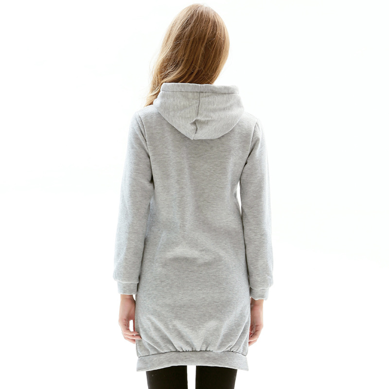 pullover hooded irregular sweatshirt NSJR36734