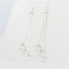 Fashionable accessory, earrings with tassels, Korean style, simple and elegant design