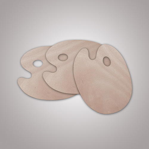 Wholesale square gouache 30*40cm wood color thickened basswood oil painting palette acrylic oval palette