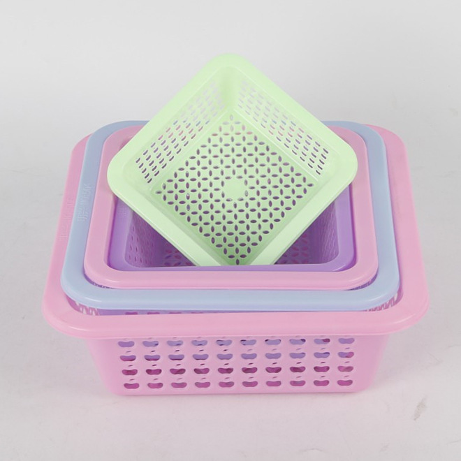 505正方筛 塑料方形果蔬筛 水果筛 苹果型水果篮 筛子 沥水篮