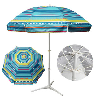 Открытый зонтичный пляжный зонтик на открытом зонтике зонтика
