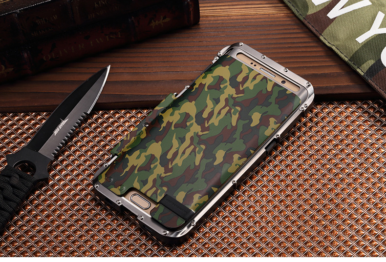 Armor King Iron Man Luxury Shockproof Stainless Steel Aluminum Metal Flip Case Cover for Samsung Galaxy S6 Edge Plus G9280